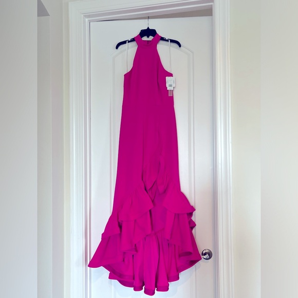 NWT Aqua Racerback Rufflehem Gown - Picture 4 of 8